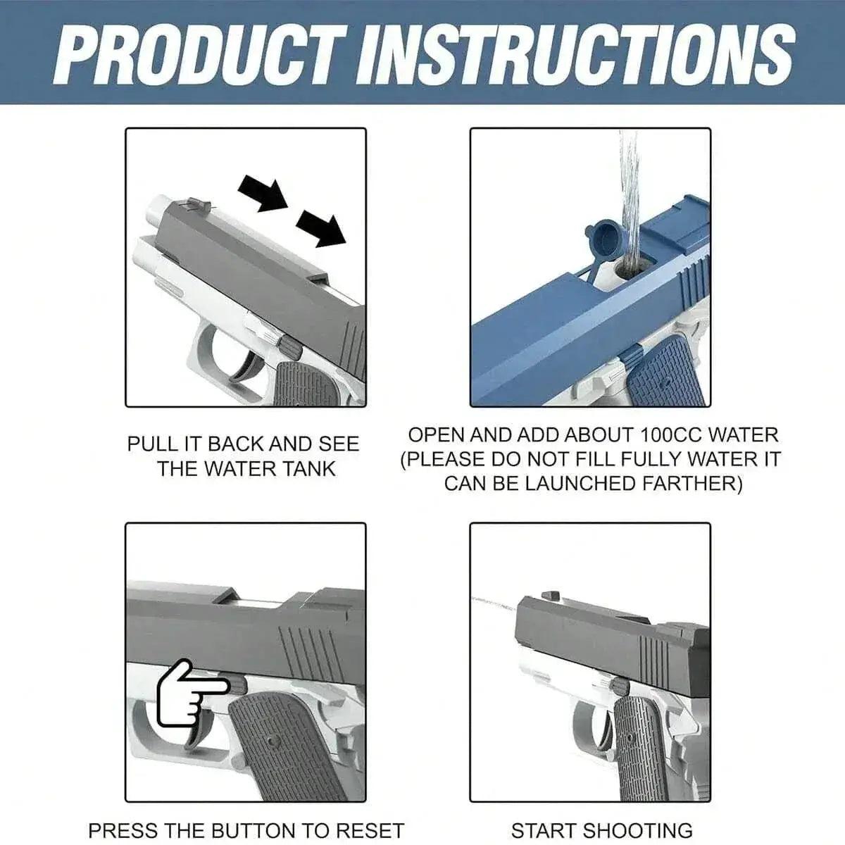  M1911 Water Guns Pistol Toy for Summer Pool Fun -  ToylandEU™