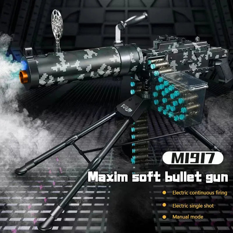 M1917 Heavy Machine Gun Toy Blaster With Large Drum Magazine - ToylandEU