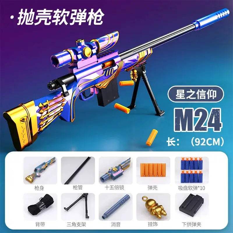 M24 Star Faith Sniper Toy Gun Large 109cm Soft Bullets - ToylandEU