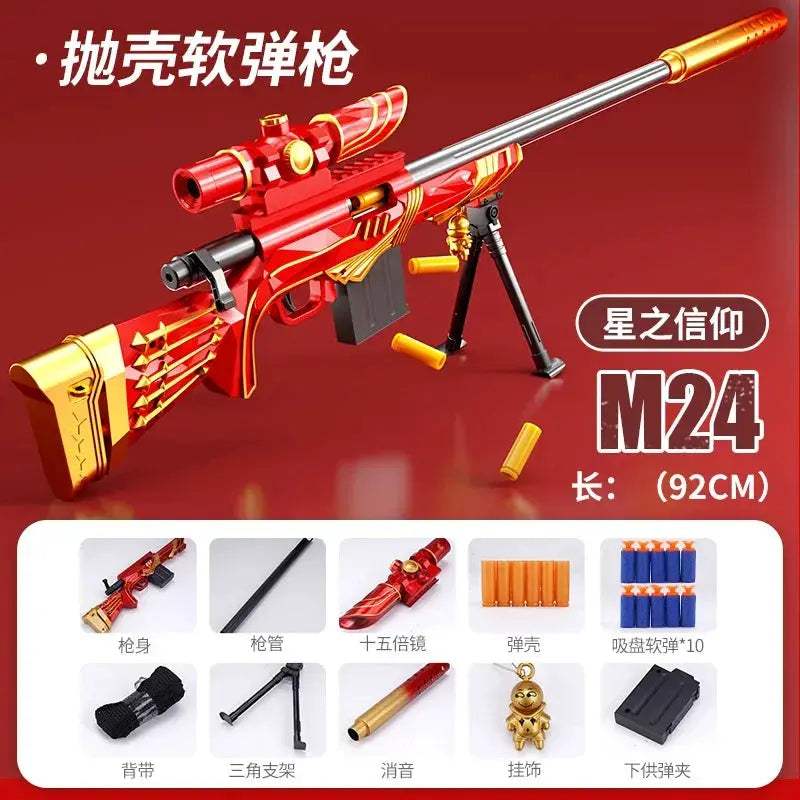 M24 Star Faith Sniper Toy Gun Large 109cm Soft Bullets - ToylandEU