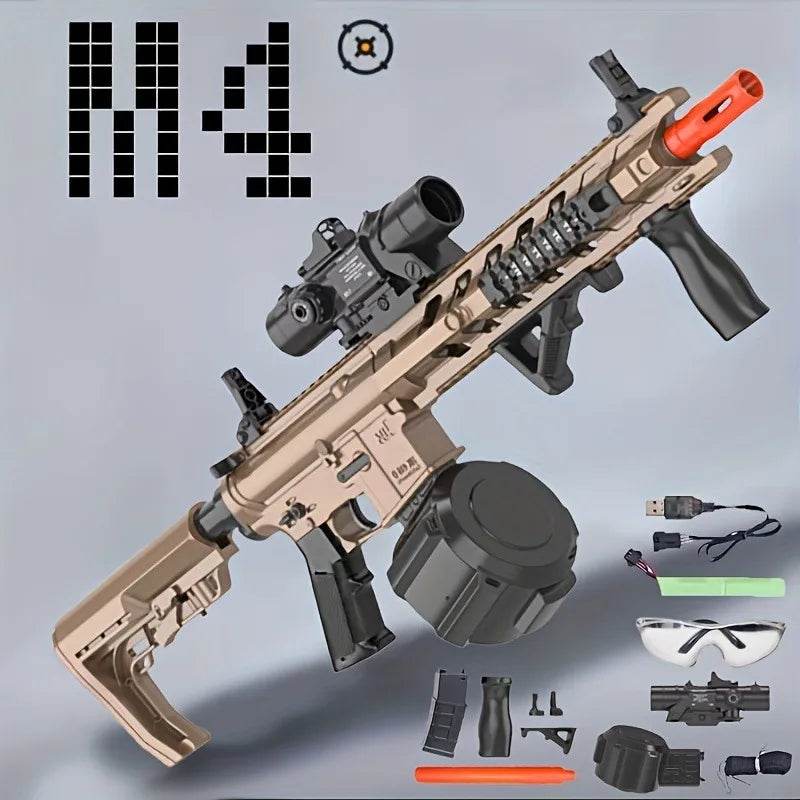 M4 Electric Gel Ball Blaster Toy Gun Dual Mode for Team Games - ToylandEU