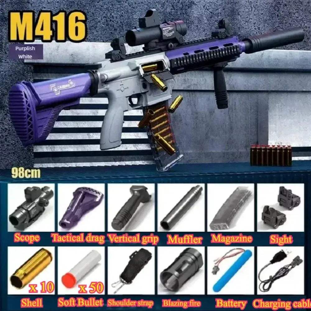 M416 Auto Toy Gun With Shell Ejection Soft Bullets - ToylandEU