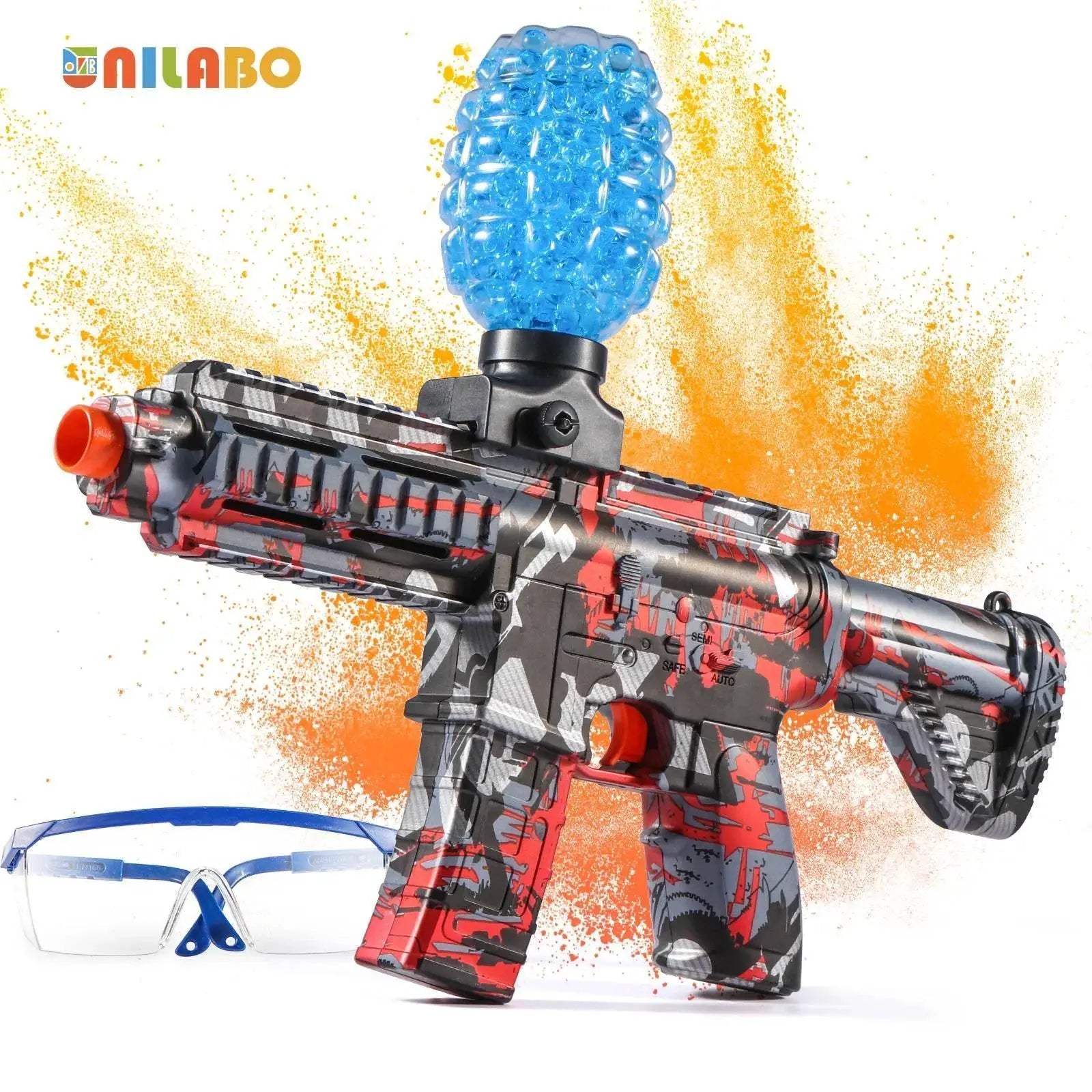 M416 Electric Ball Blaster Toy Gun High Speed Metallic Finish Rechargeable Halloween Thanksgiving Gift Bullets Excluded - ToylandEU