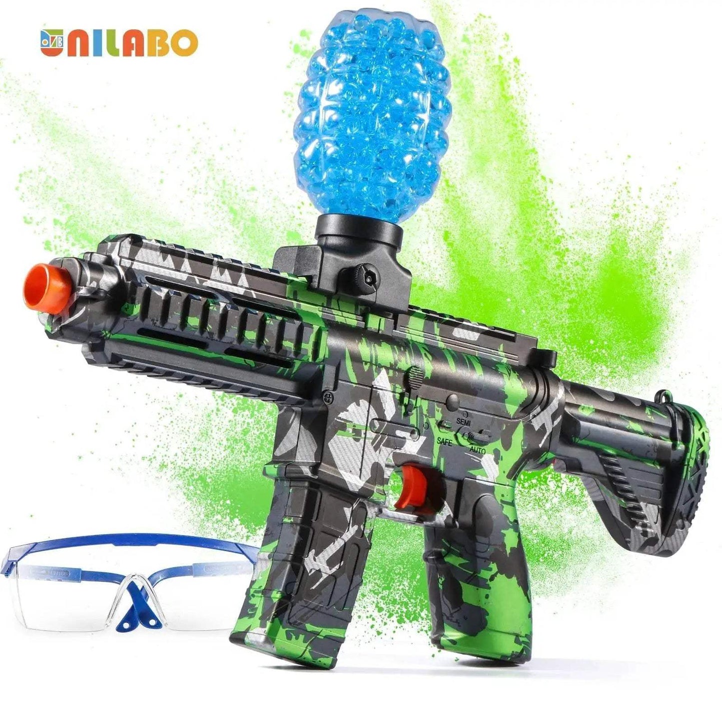 M416 Electric Ball Blaster Toy Gun High Speed Metallic Finish Rechargeable Halloween Thanksgiving Gift Bullets Excluded - ToylandEU