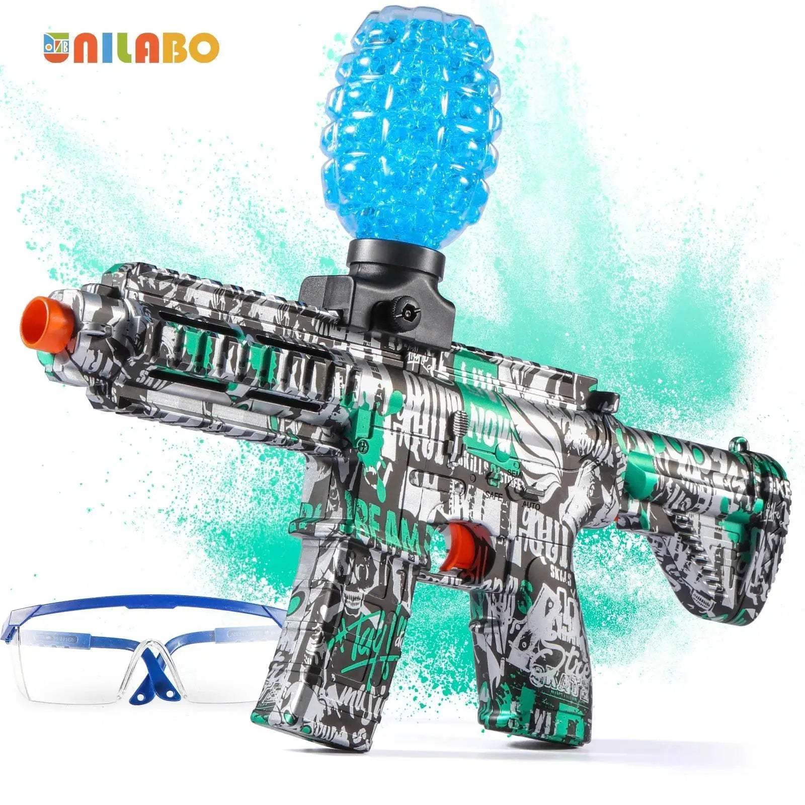 M416 Electric Ball Blaster Toy Gun High Speed Metallic Finish Rechargeable Halloween Thanksgiving Gift Bullets Excluded - ToylandEU