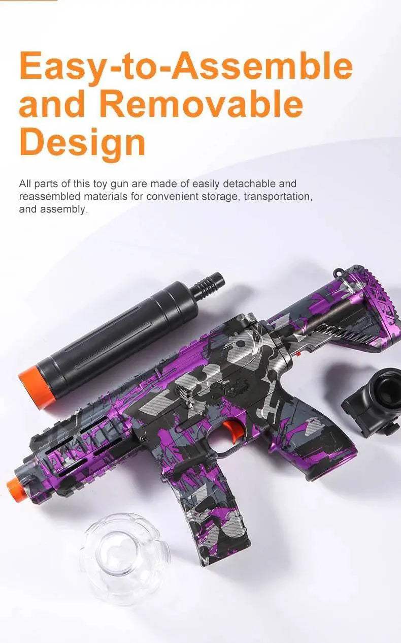 M416 Electric Ball Blaster Toy Gun High Speed Metallic Finish Rechargeable Halloween Thanksgiving Gift Bullets Excluded - ToylandEU