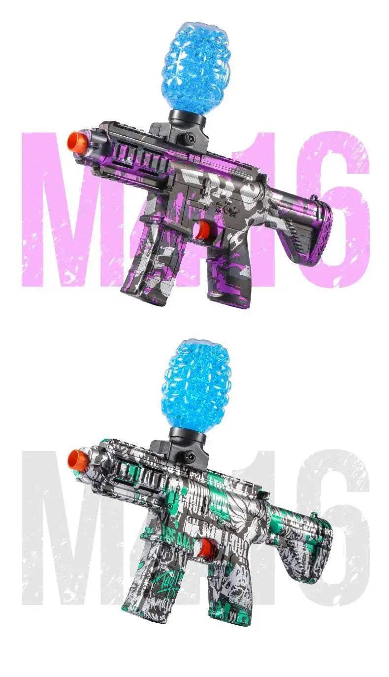 M416 Electric Ball Blaster Toy Gun High Speed Metallic Finish Rechargeable Halloween Thanksgiving Gift Bullets Excluded - ToylandEU