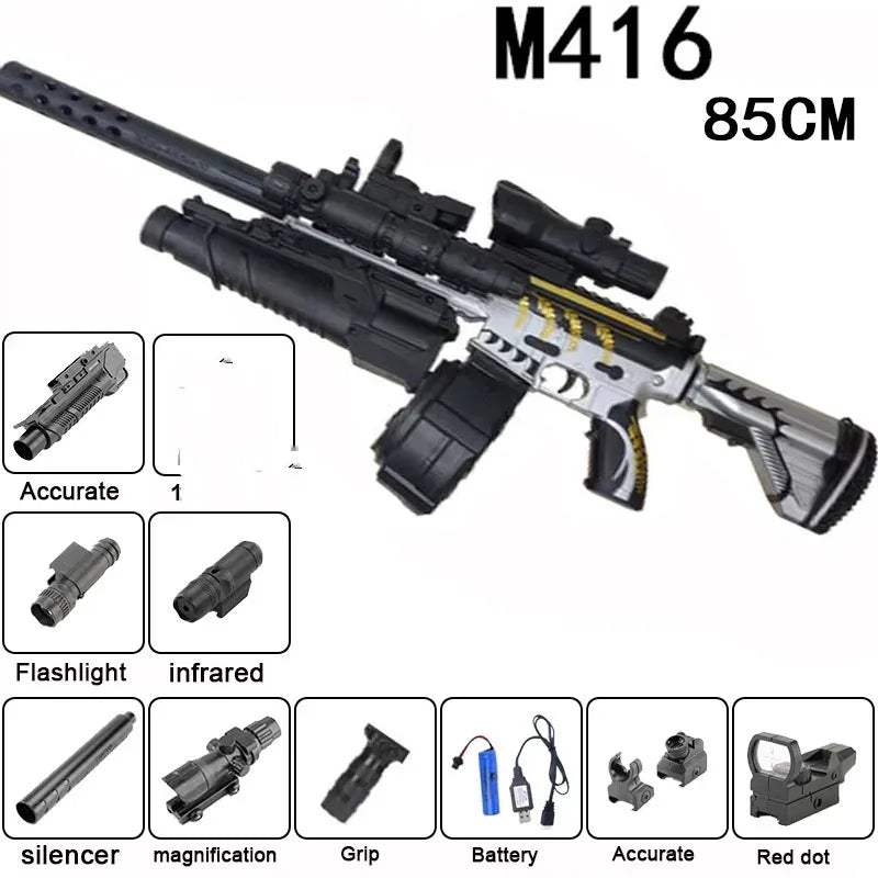 M416 Electric Toy Gun Water Blaster For Kids Outdoor Play - ToylandEU
