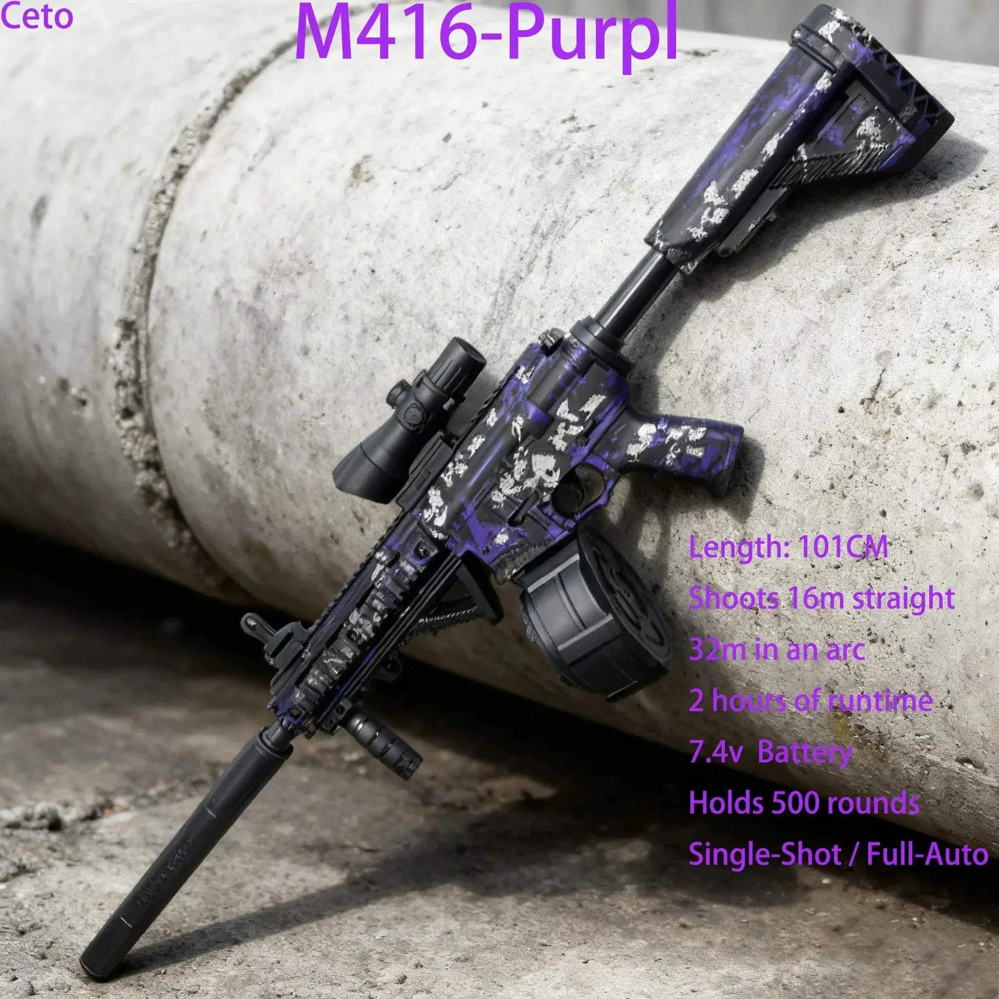 M416 Gel Blaster Full Auto Electric Toy Gun Long Range - ToylandEU