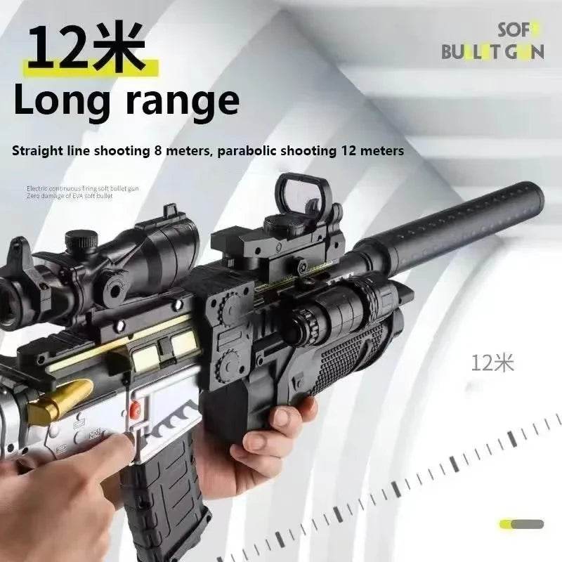 M416 Gel Gun Electric Soft Bullet Toy Air Rifle for All Ages - ToylandEU