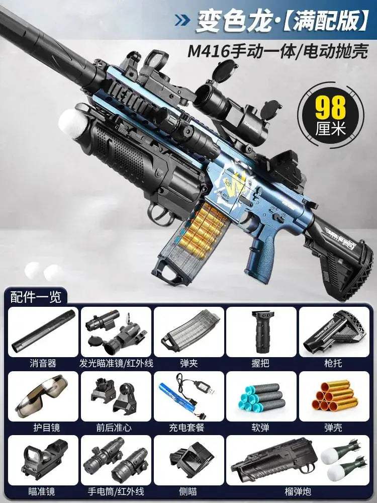 M416 Soft Bullet Toy Gun For Kids Safe Shooting Fun - ToylandEU