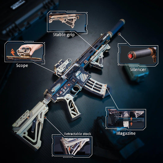 M4A1 Wooden 3D Puzzle | Rubber Band Action | Toylandeu™