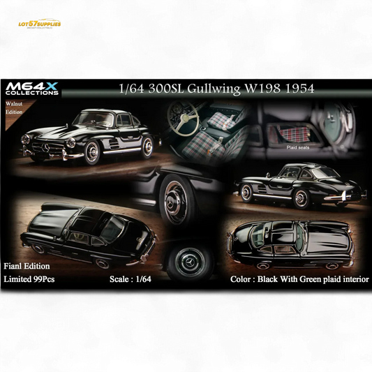  M64X Mercedes-Benz 300SL W198 1954 Final Edition Black 1:64 -  ToylandEU™