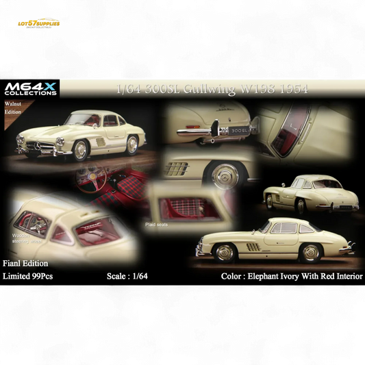  M64X Mercedes-Benz 300SL W198 1954 Final Edition Elephant Ivory 1:64 -  ToylandEU™