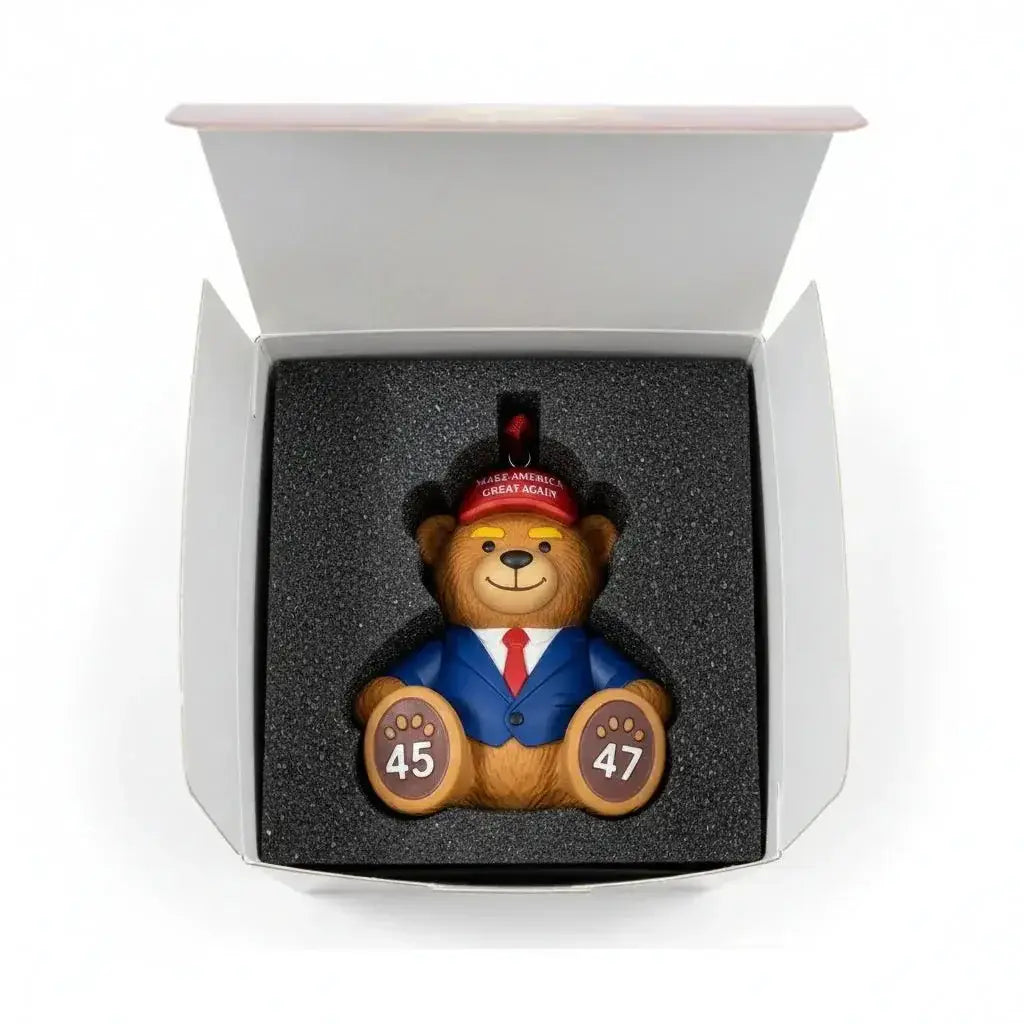 MAGA Bear Christmas Ornament - Proud Patriots