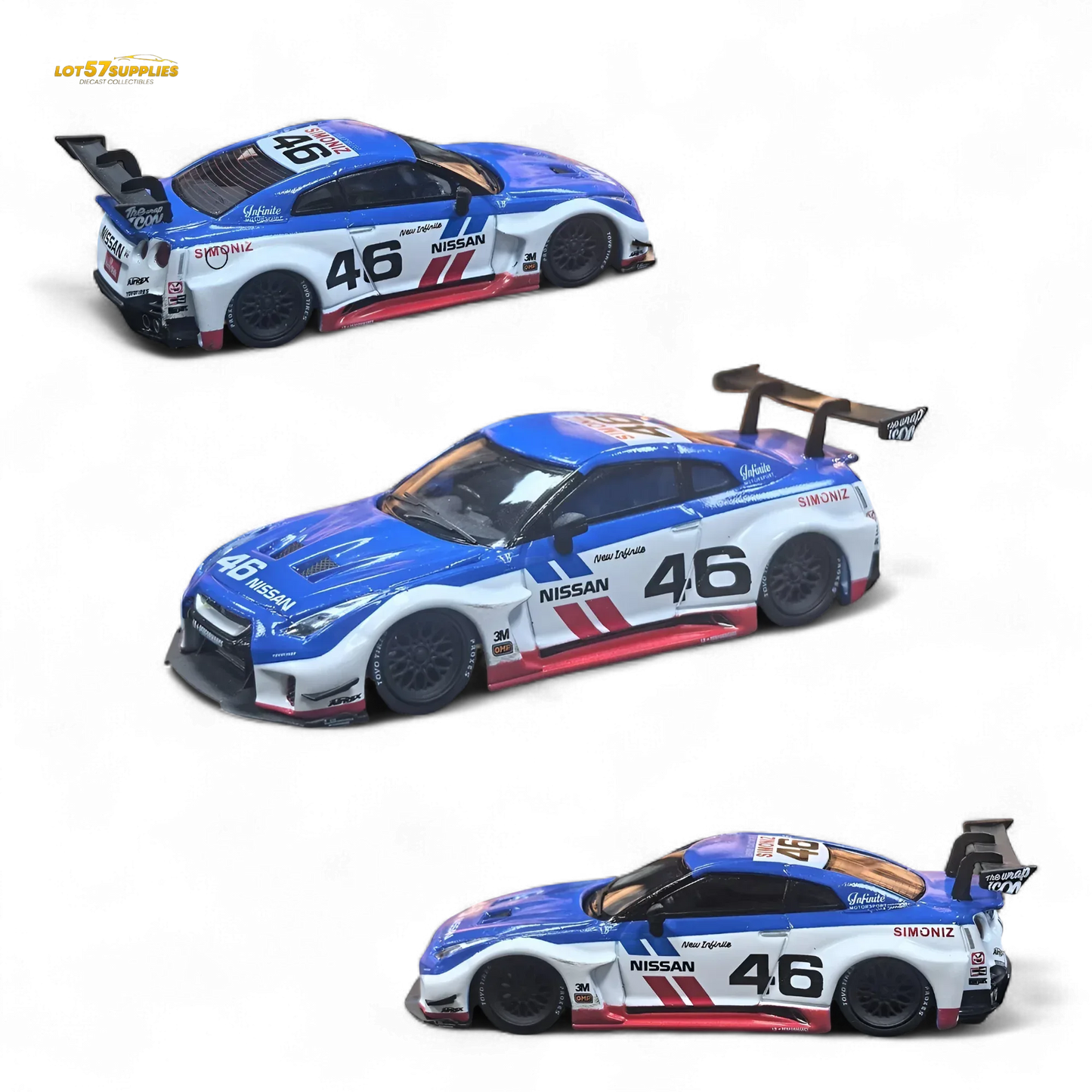 MC LB GTR R35 GT - BRE White Blue Top Livery 1:64 - ToylandEU