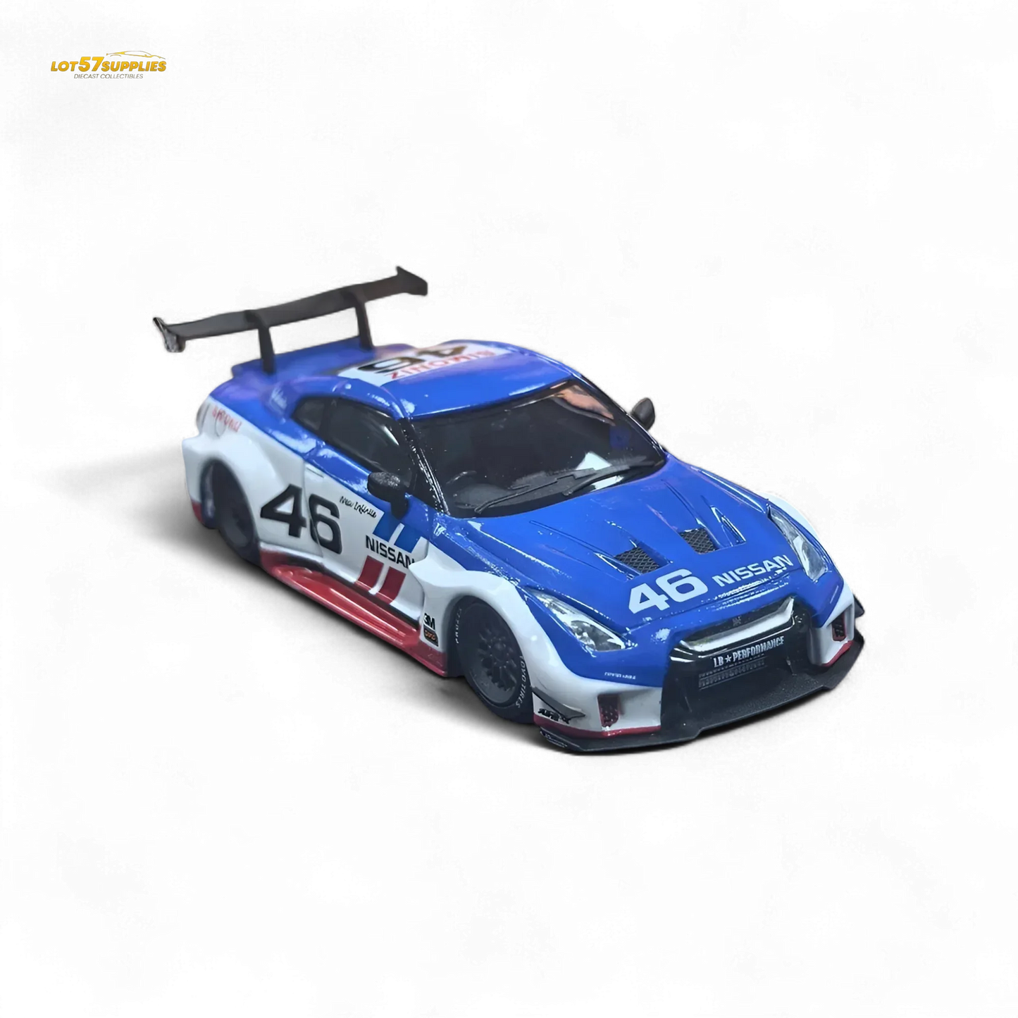 MC LB GTR R35 GT - BRE White Blue Top Livery 1:64 - ToylandEU