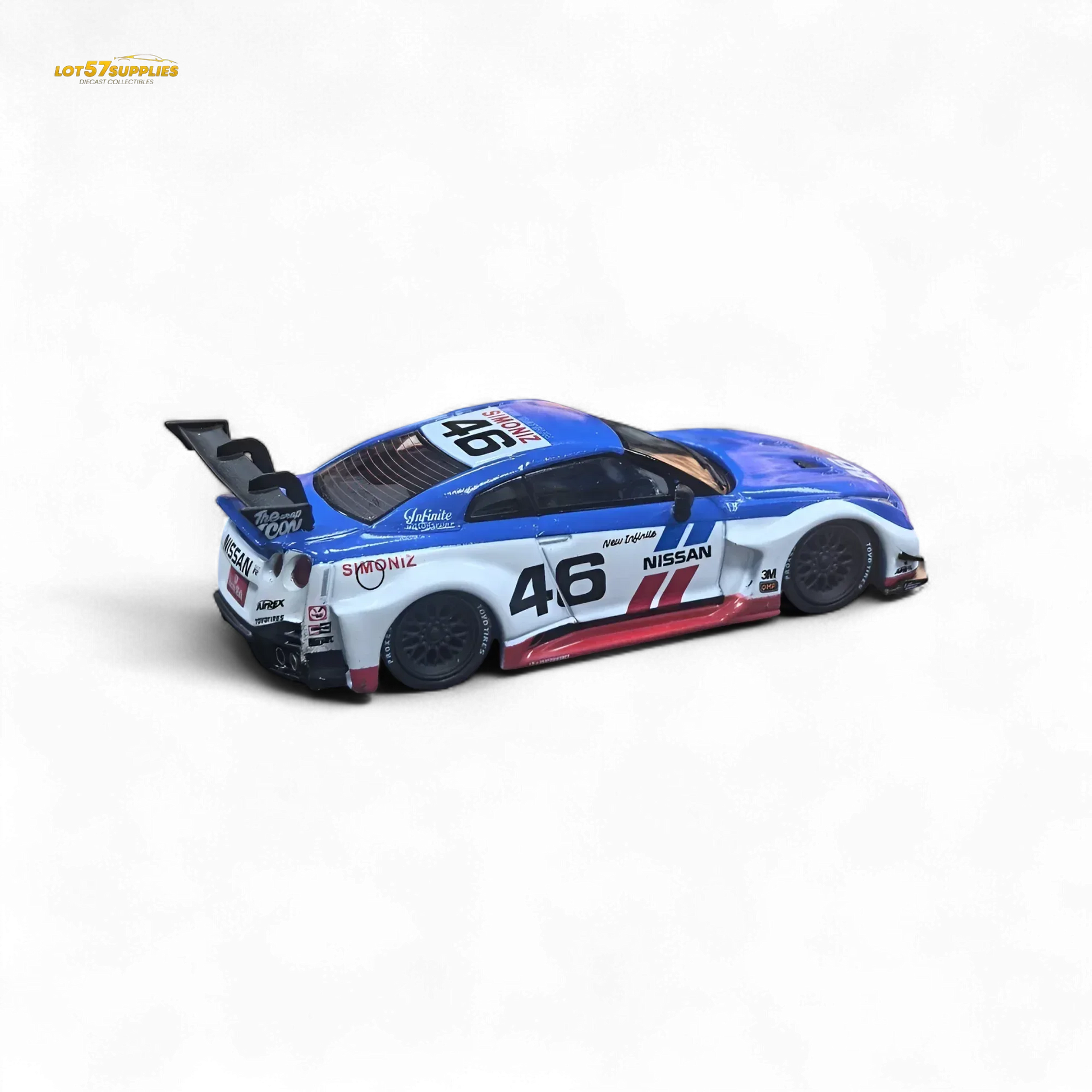 MC LB GTR R35 GT - BRE White Blue Top Livery 1:64 - ToylandEU