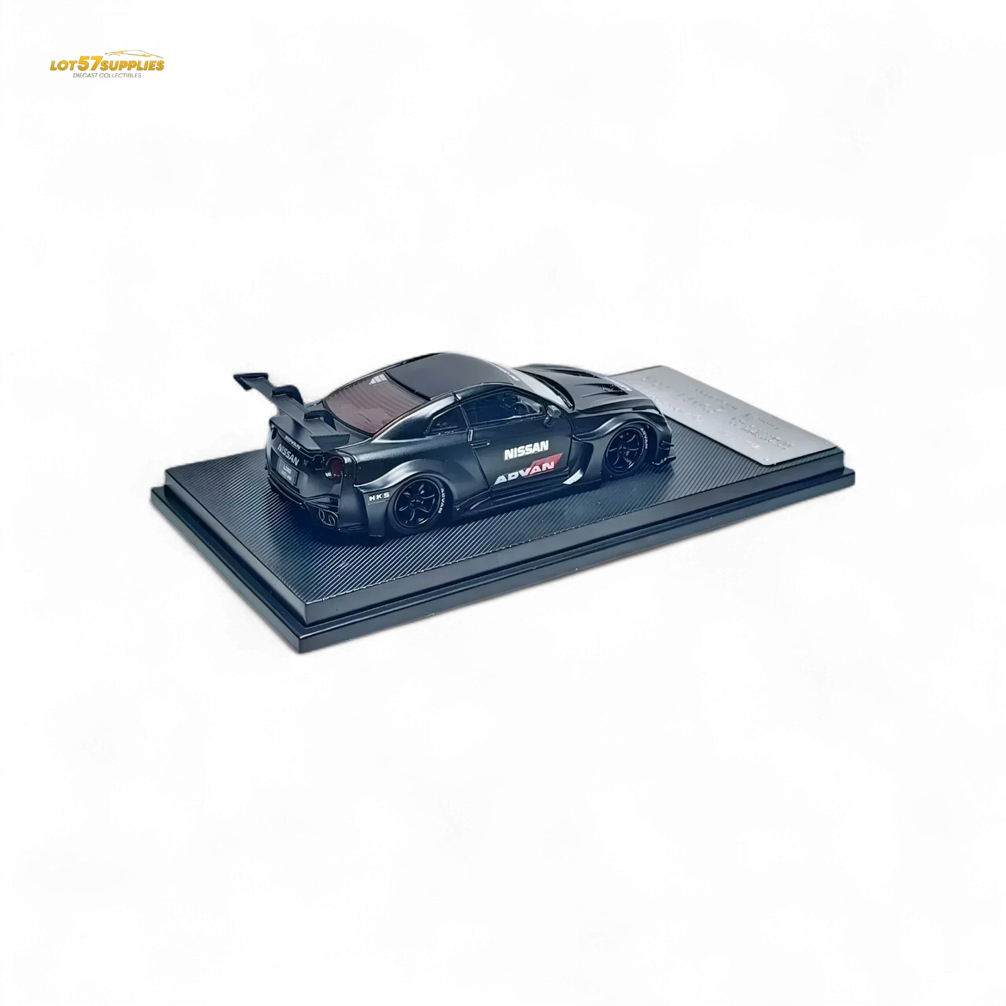 MC Skyline R35 GTR GT - Matte Black Advan Liberty Walk (LB) 1:64 - ToylandEU