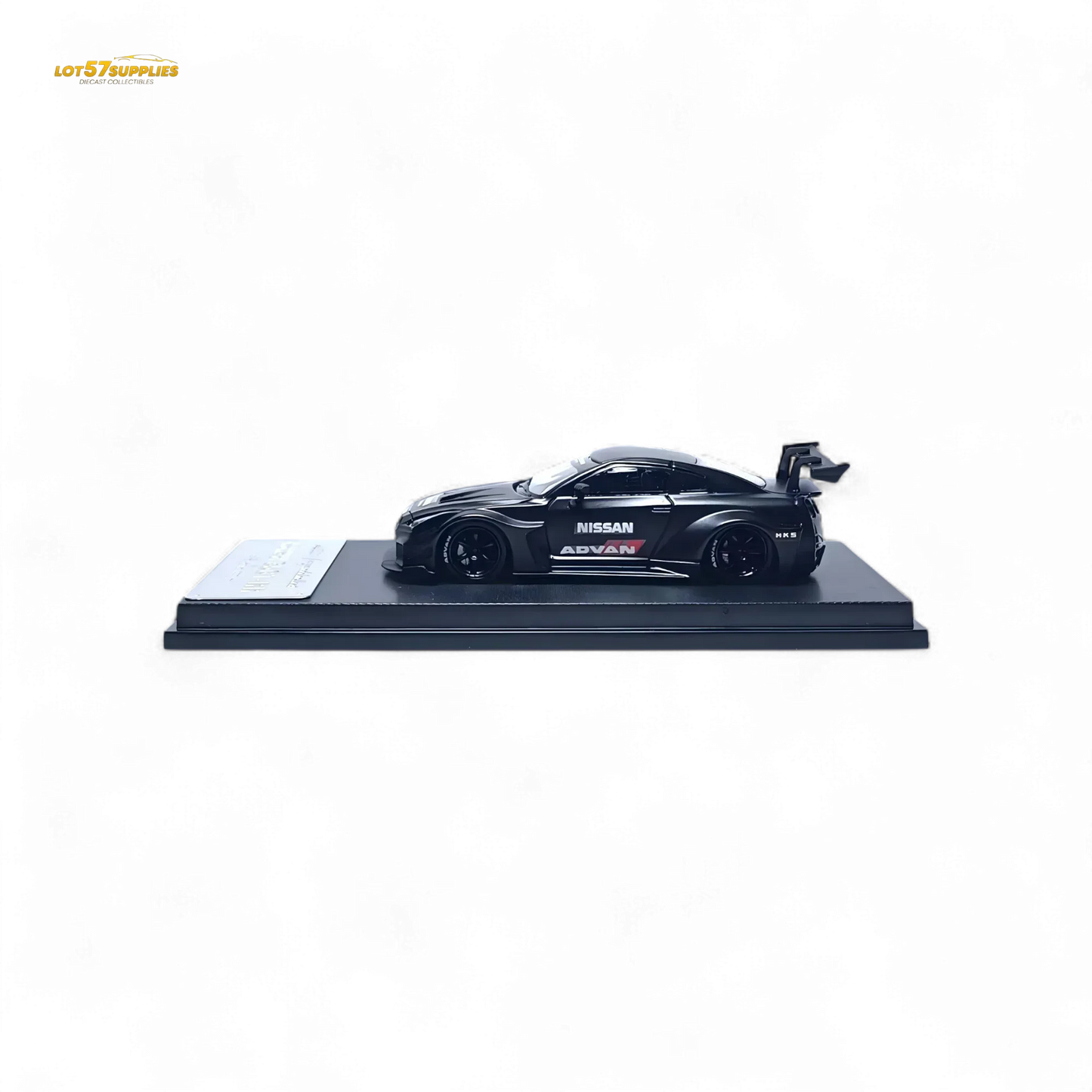 MC Skyline R35 GTR GT - Matte Black Advan Liberty Walk (LB) 1:64 - ToylandEU