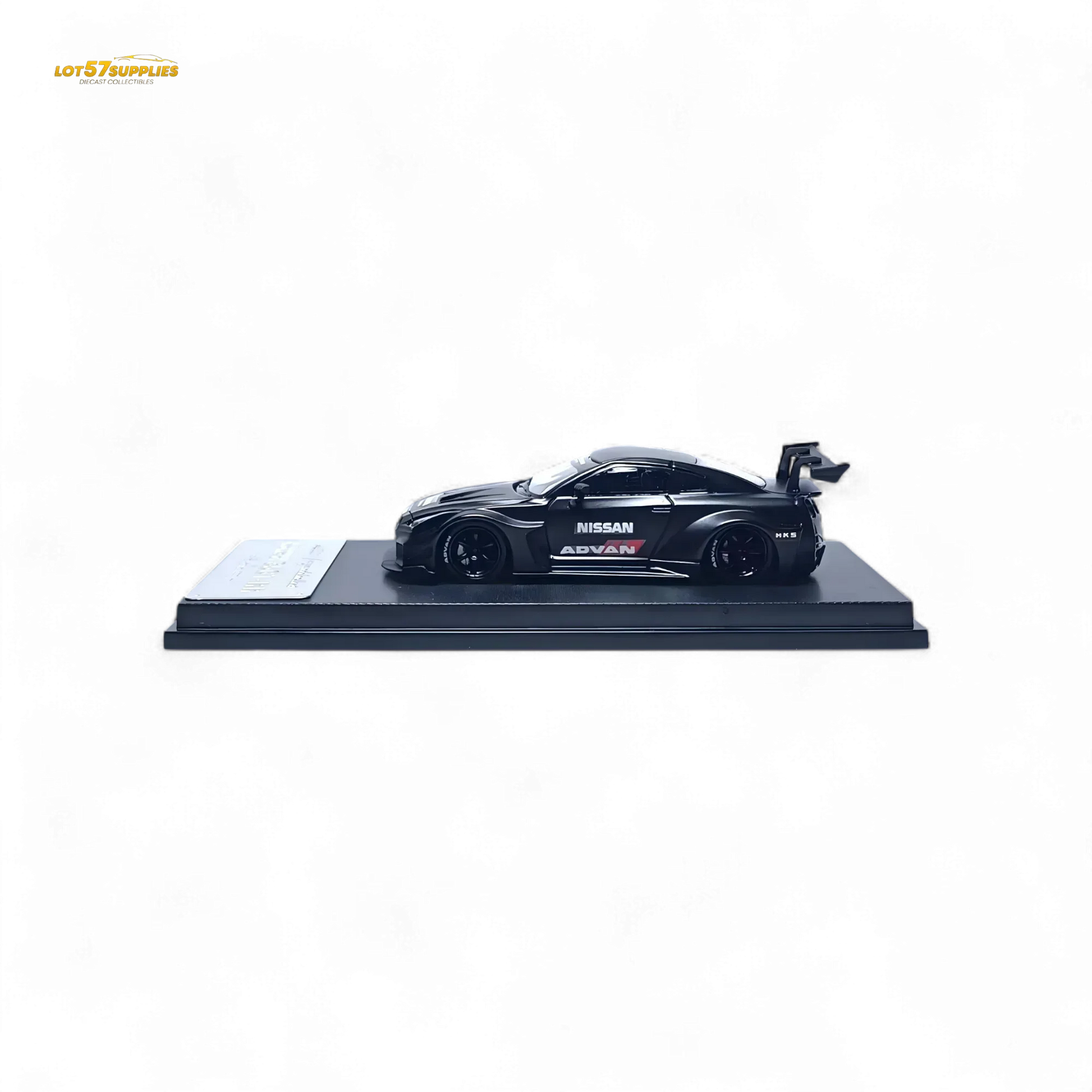 MC Skyline R35 GTR GT - Matte Black Advan Liberty Walk (LB) 1:64 - ToylandEU