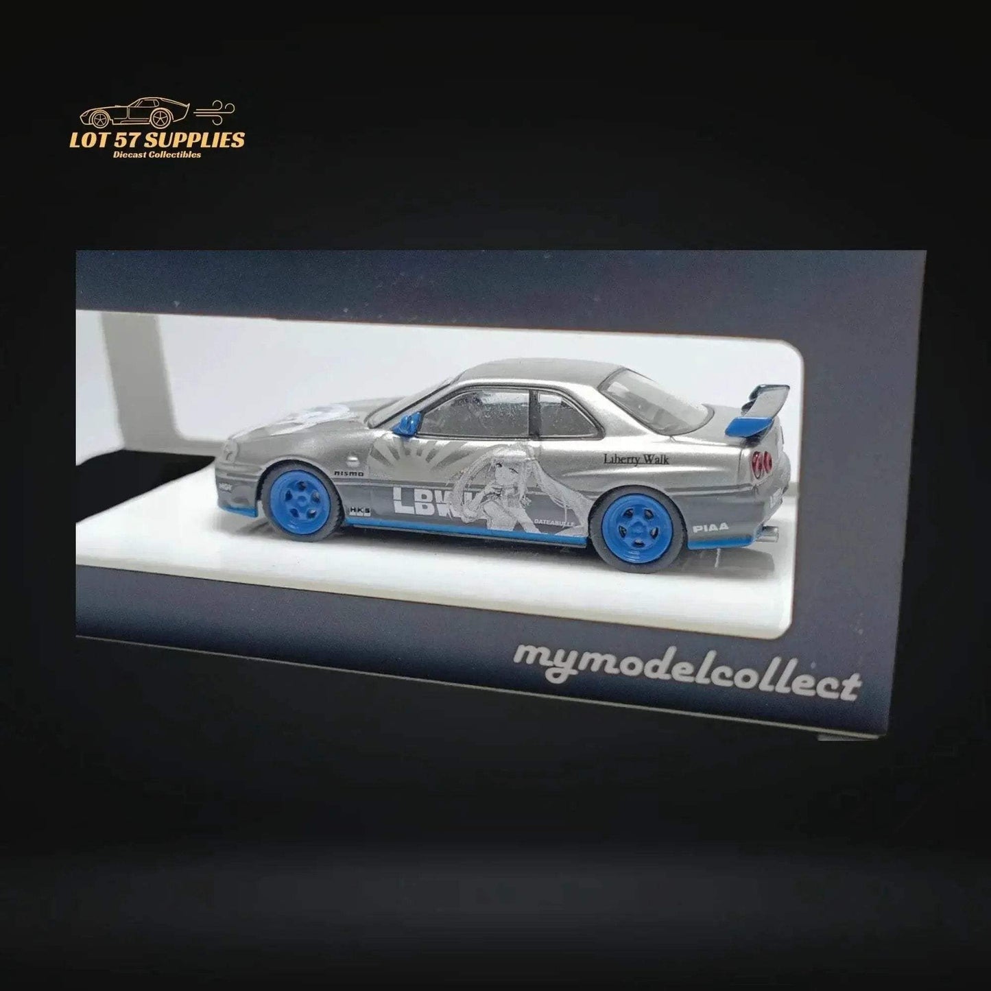 MC Nissan Skyline R34 25GT Turbo Silver Queen Livery 1:64 - ToylandEU