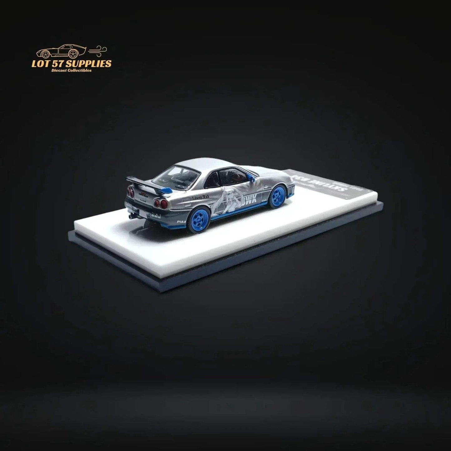 MC Nissan Skyline R34 25GT Turbo Silver Queen Livery 1:64 - ToylandEU