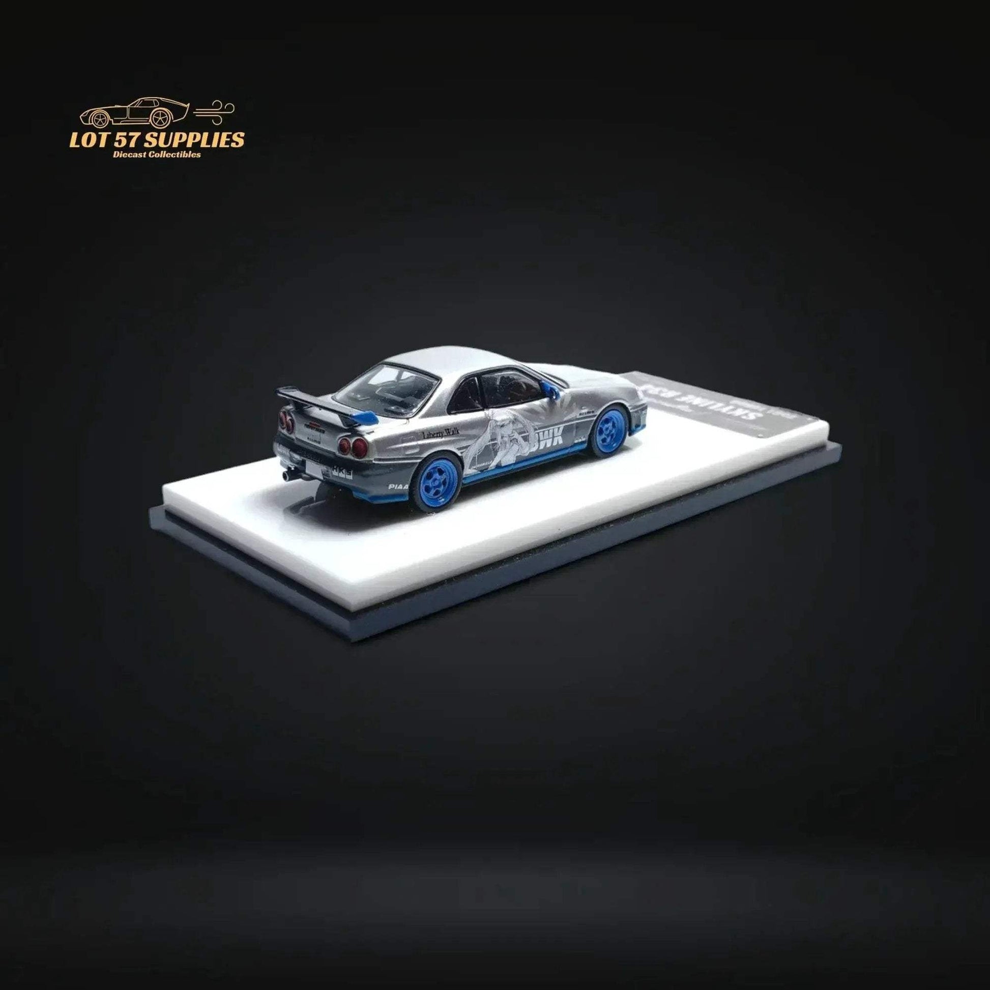 MC Nissan Skyline R34 25GT Turbo Silver Queen Livery 1:64 - ToylandEU