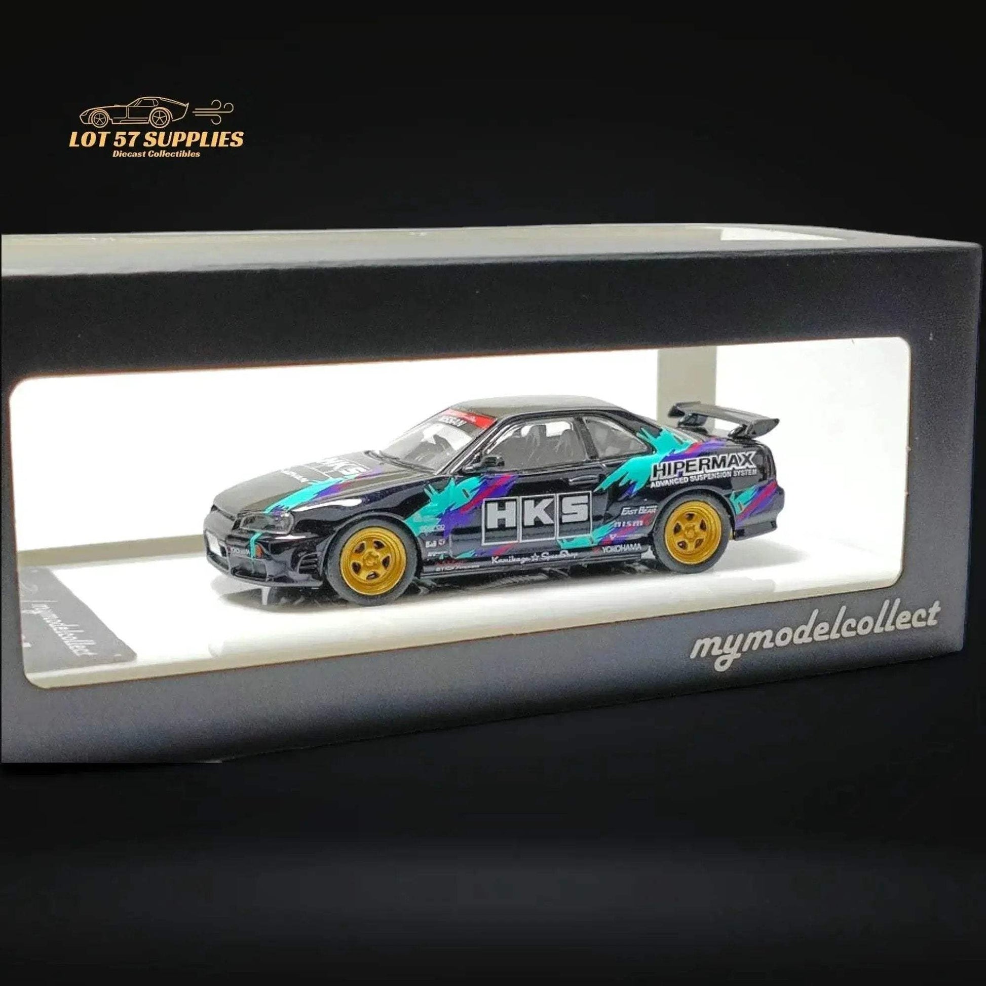 MC Nissan Skyline R34 Turbo HKS Livery 1:64 - ToylandEU