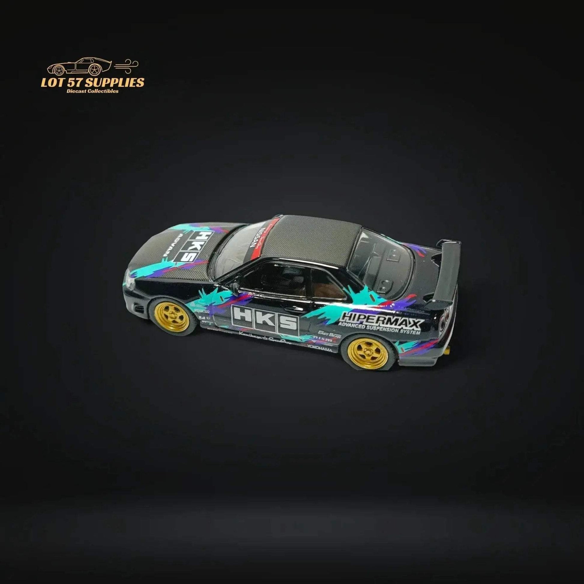 MC Nissan Skyline R34 Turbo HKS Livery 1:64 - ToylandEU
