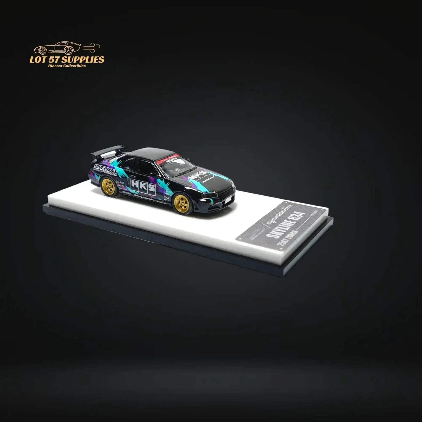 MC Nissan Skyline R34 Turbo HKS Livery 1:64 - ToylandEU