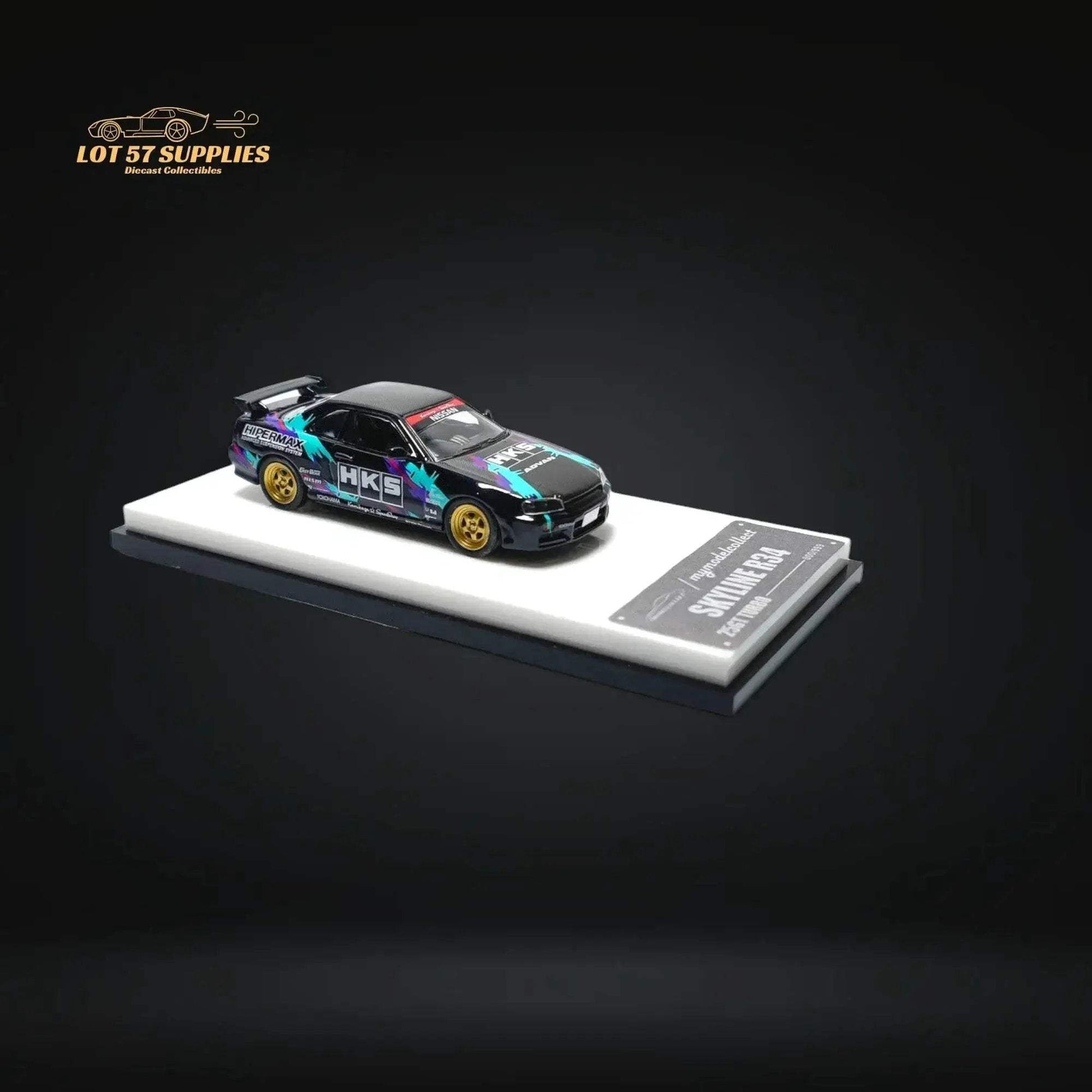 MC Nissan Skyline R34 Turbo HKS Livery 1:64 - ToylandEU