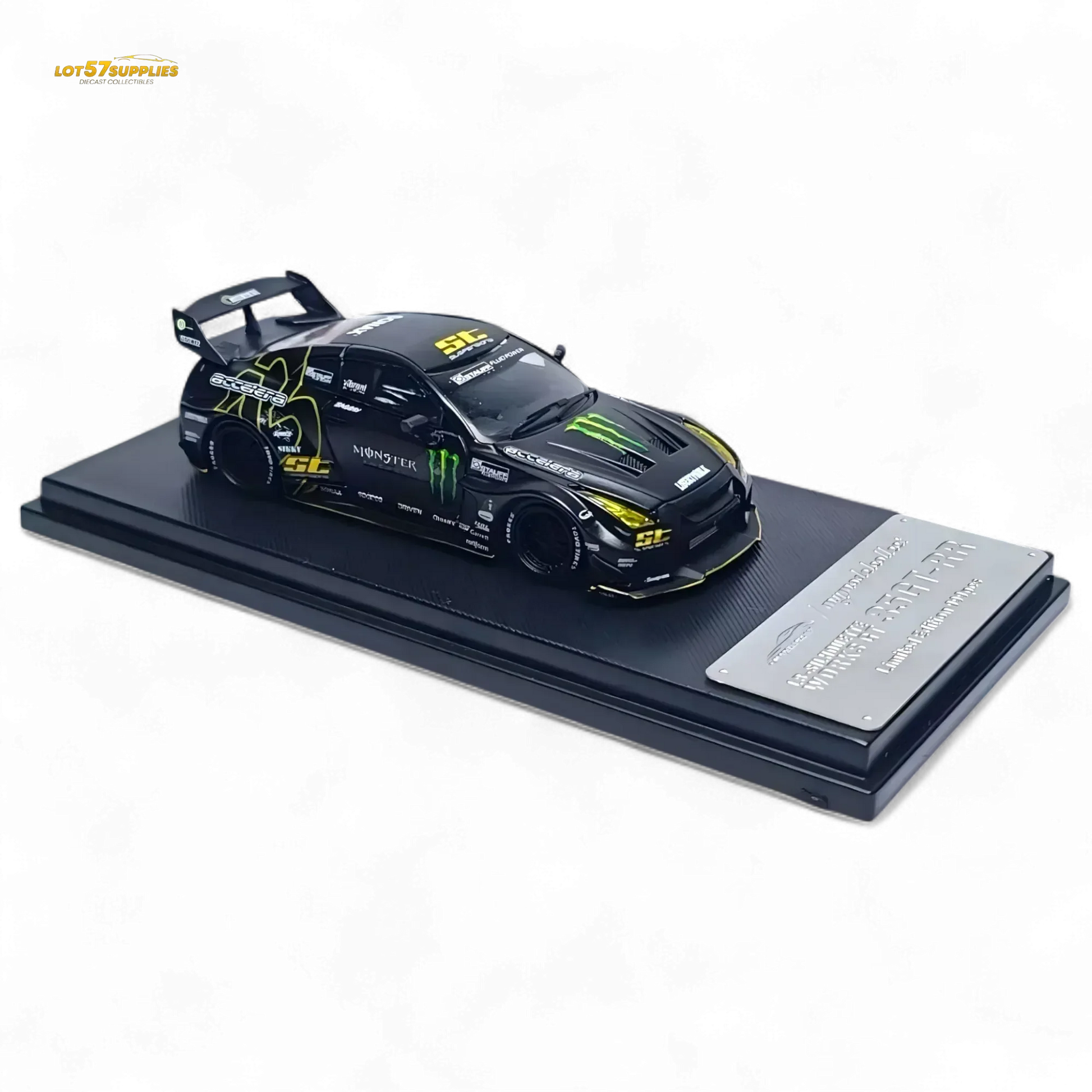 MC Skyline R35 GTR GT - Matte Black Monster 1:64 - ToylandEU