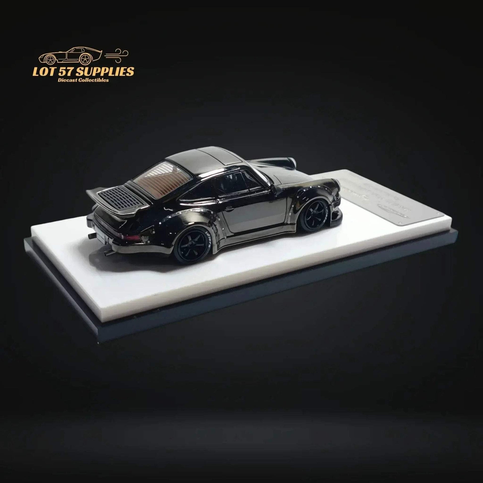 MC Porsche RWB 930 Chrome Gunmetal Gray Diecast 1:64 - ToylandEU