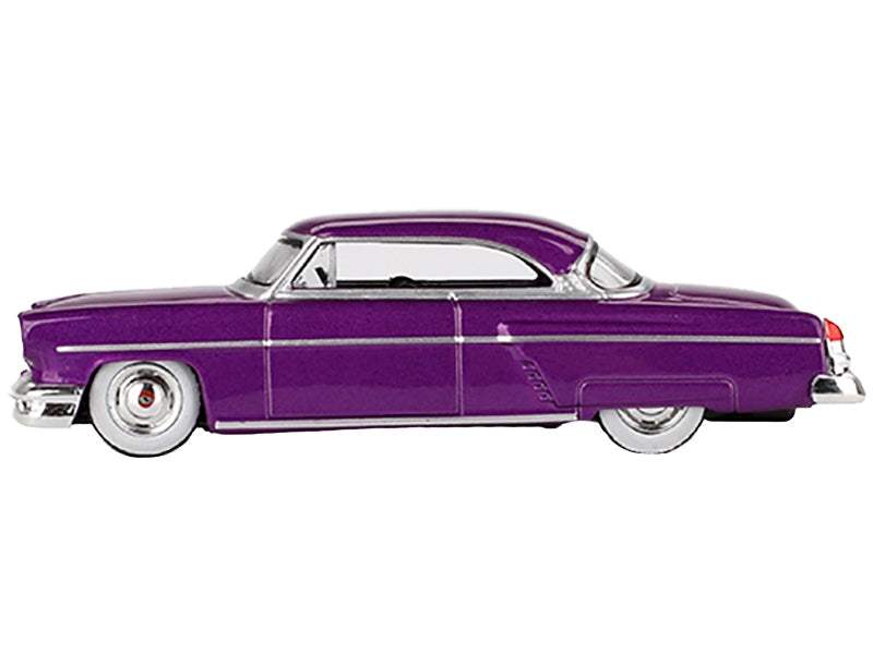 1954 Lincoln Capri Hot Rod Purple Metallic | 1/64 Diecast Model Car | Mini GT | Limited Edition of 3600