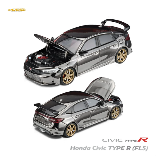  Honda Civic Type R Diecast 1 64 Chrome Gun Black Mh -  ToylandEU™