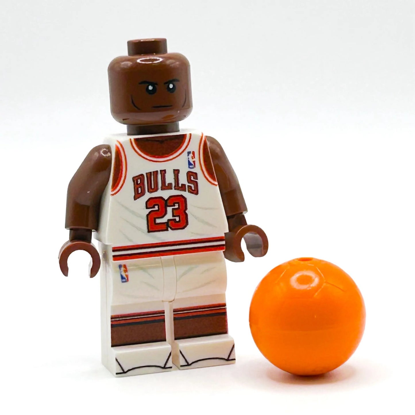 LEGO Figure Basketball Player Custom MJ White Jersey ABS Plastic LEGO Compatible - ToylandEU