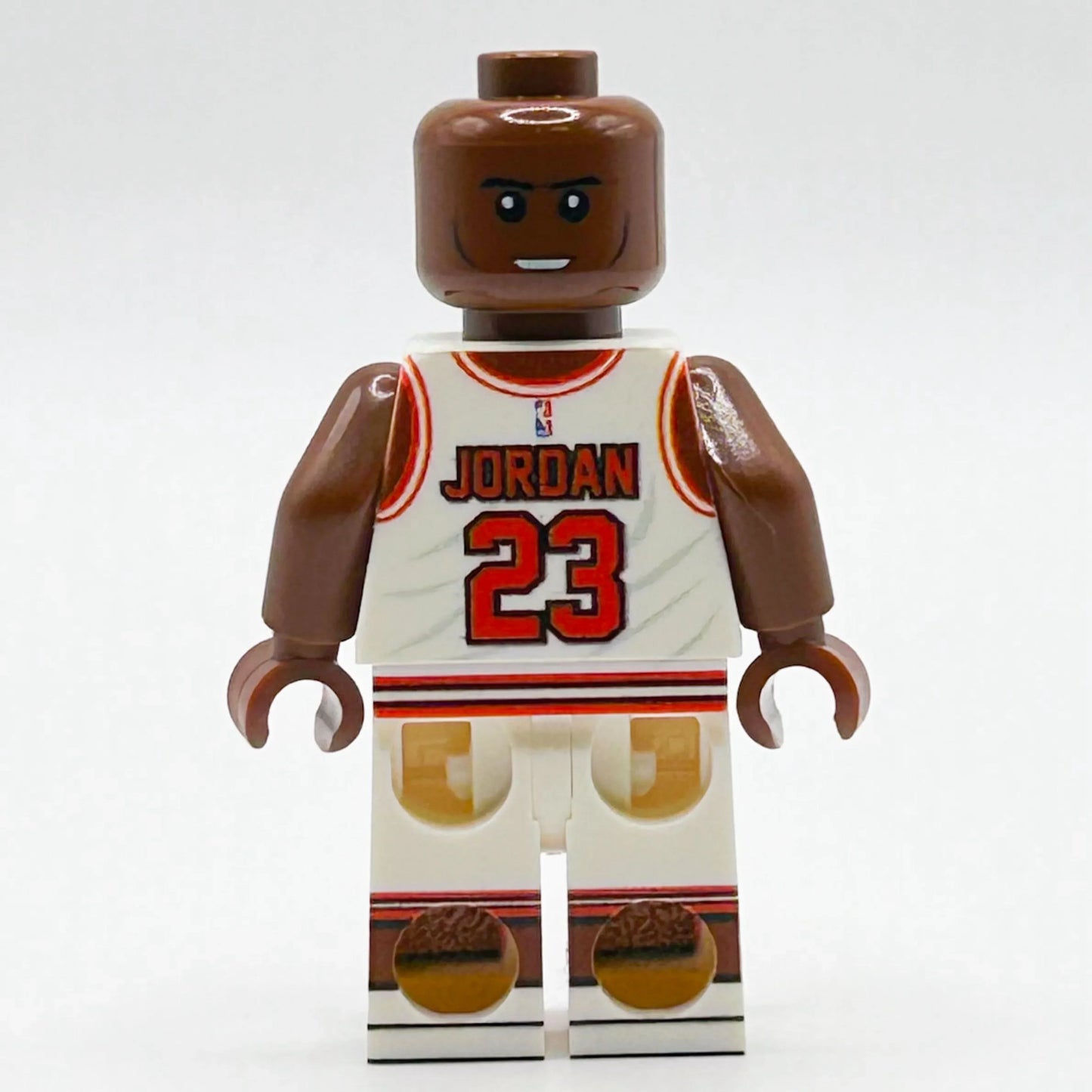 LEGO Figure Basketball Player Custom MJ White Jersey ABS Plastic LEGO Compatible - ToylandEU
