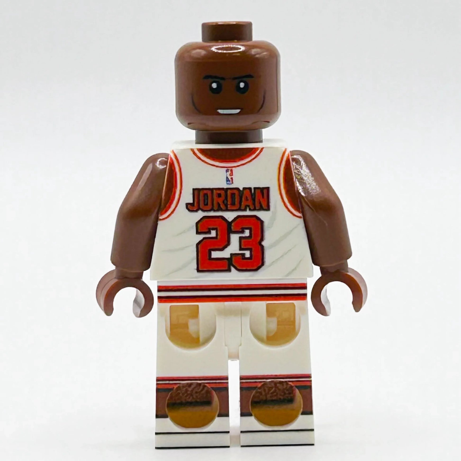 LEGO Figure Basketball Player Custom MJ White Jersey ABS Plastic LEGO Compatible - ToylandEU