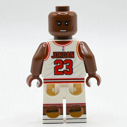 LEGO Figure Basketball Player Custom MJ White Jersey ABS Plastic LEGO Compatible - ToylandEU