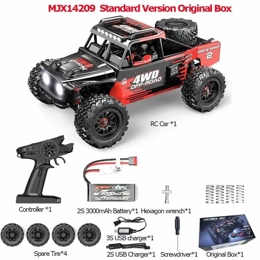MJX 14209 14210 V3.0 1/14 RC Car 75km/h Brushless Hyper Go - ToylandEU