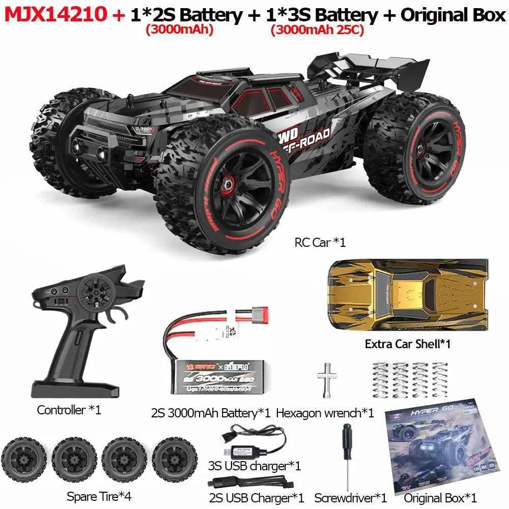 MJX 14209 14210 V3.0 1/14 RC Car 75km/h Brushless Hyper Go - ToylandEU