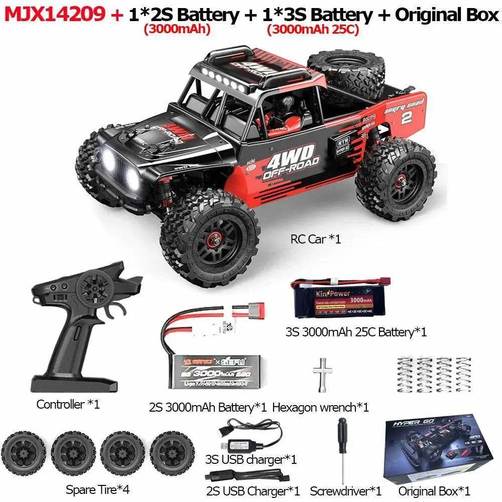 MJX 14209 14210 V3.0 1/14 RC Car 75km/h Brushless Hyper Go - ToylandEU