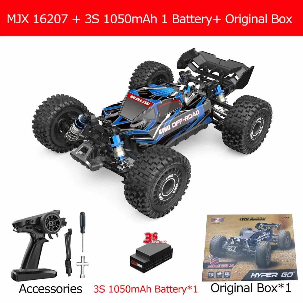MJX 16207 Hyper Go 70km/h Brushless RC Car 1/16 4WD Off-Road - ToylandEU