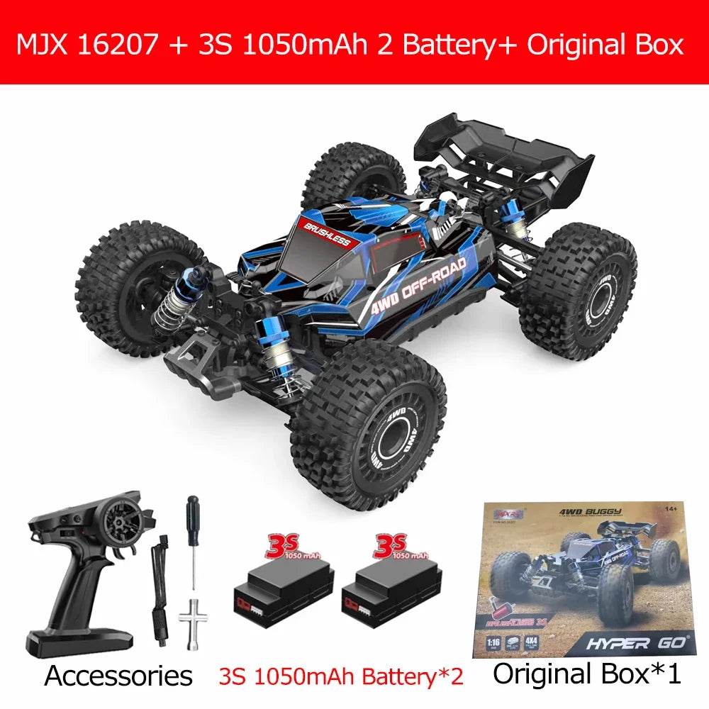 MJX 16207 Hyper Go 70km/h Brushless RC Car 1/16 4WD Off-Road - ToylandEU