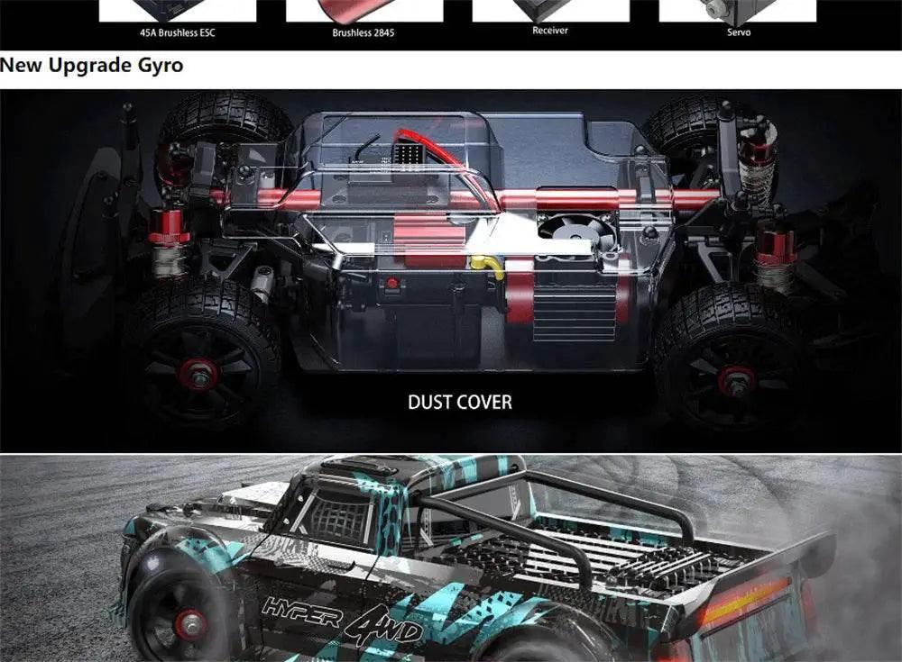  MJX Hyper Go RC Car 14301 14302 Brushless 1/14 High Speed Truck -  ToylandEU™