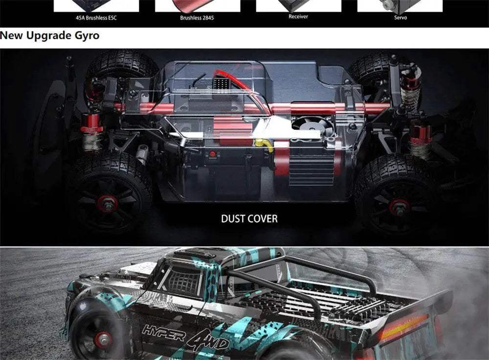  MJX Hyper Go RC Car 14301 14302 Brushless 1/14 High Speed Truck -  ToylandEU™