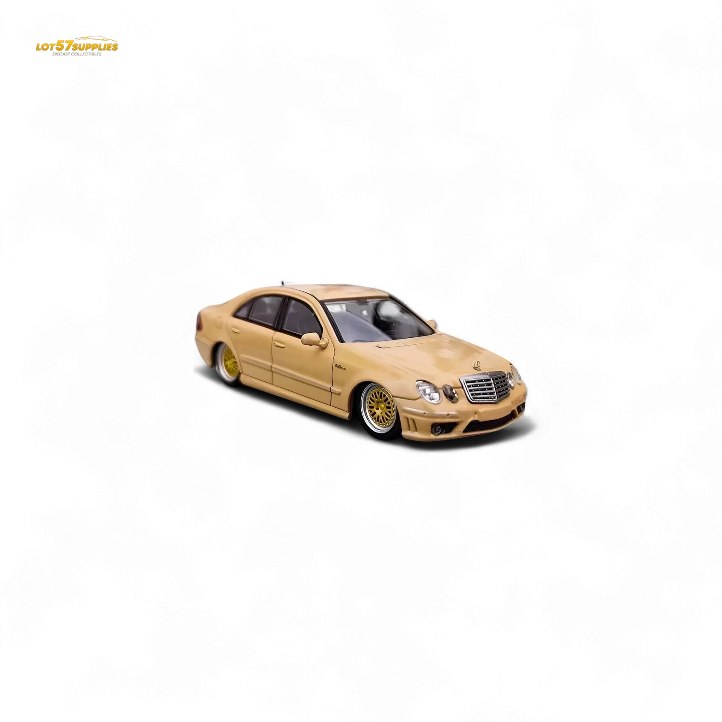 MK Model Mercedes-Benz E63 AMG W211 Lowered in Desert Yellow 1:64 - ToylandEU