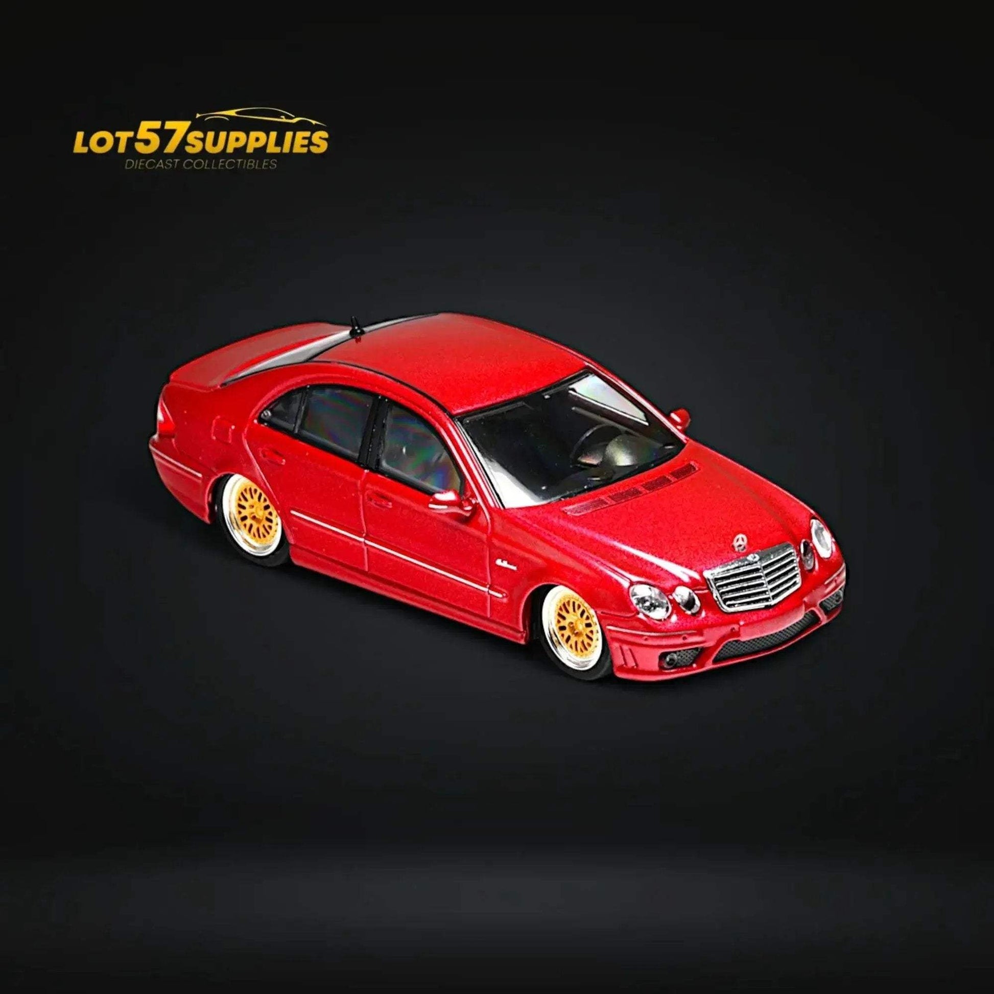 MK Model Mercedes-Benz E63 AMG W211 Lowered in Red Limited to 299 Pcs 1:64 - ToylandEU