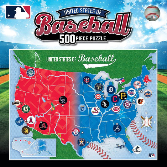 MLB Baseball Map Puzzle 500 Piece by MasterPieces Deluxe - ToylandEU